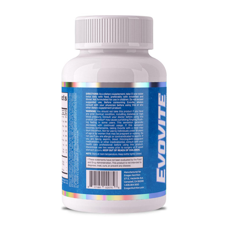 مولتی ویتامین ایوژن Evovite اصل | 60 تبلت Evogen لاین آمریکا