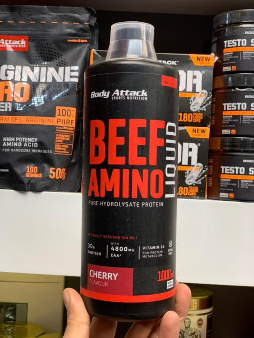 مایع بیف آمینو بادی اتک 1 لیتر Body Attack 100% Beef Amino