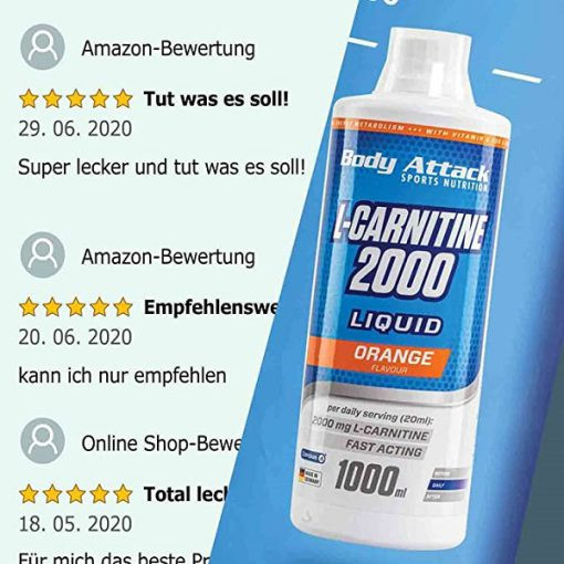 ال کارنیتین 2000 مایع بادی اتک یک لیتری BODY ATTACK L-CARNITINE LIQUID 2000