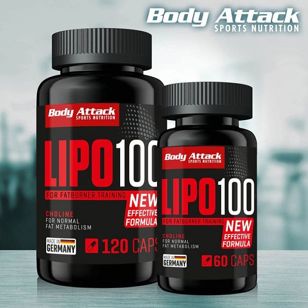 چربی سوزی لیپو 100 بادی اتک 120عددی BODY ATTACK LIPO 100