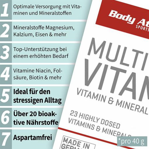 مولتی ویتامین بادی اتک BODY ATTACK MULTI VITAMIN