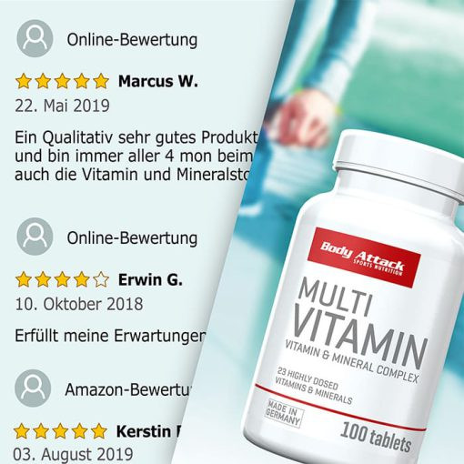 مولتی ویتامین بادی اتک BODY ATTACK MULTI VITAMIN
