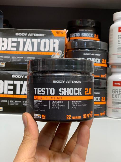 تستو شوک تست بوستر بادی اتک Body Attack Testo Shock 2.0