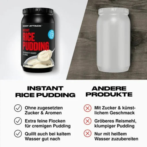 پودینگ برنج بادی اتک 1000 گرم Body Attack Rice Pudding