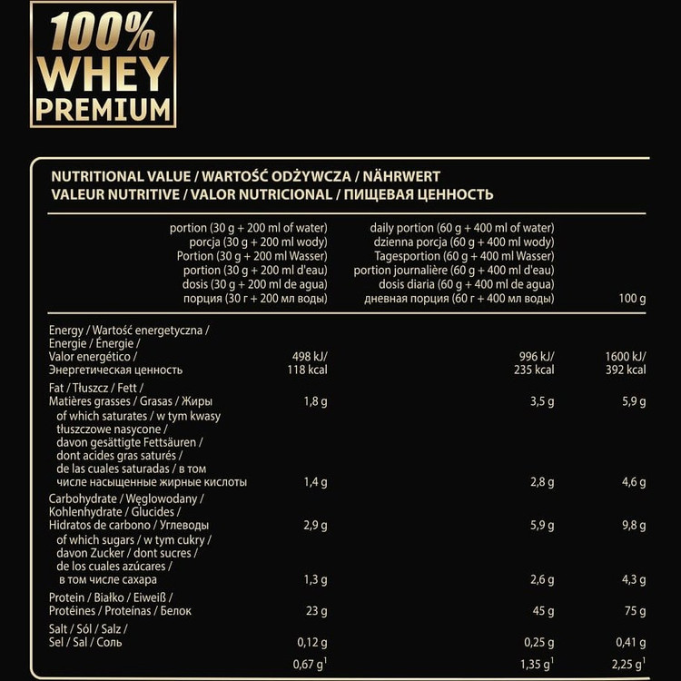 پروتئین وی صد درصد اکتیو لب 2000 گرم پاکت WHEY PREMIUM 100% ACTIVE LAB