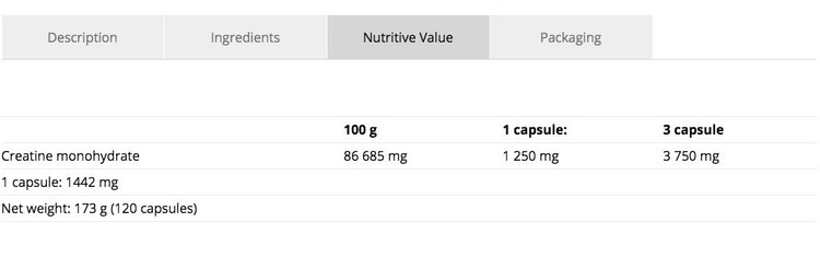 کراتین کپسولی ناترند | NUTREND CREATINE COMPRESSED CAPS