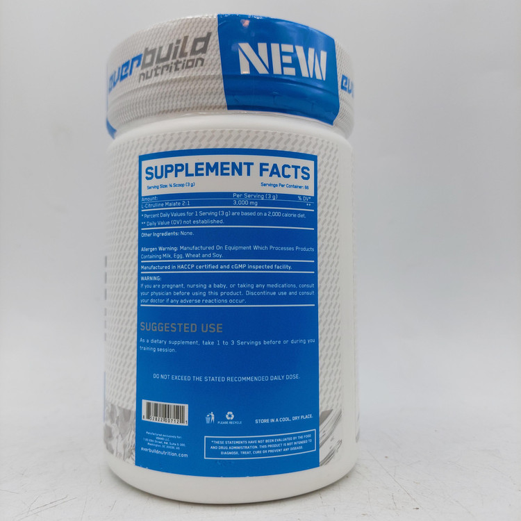 سیترولین مالات اوربیلد | Everbuild Nutrition Citrulline Malate 3000