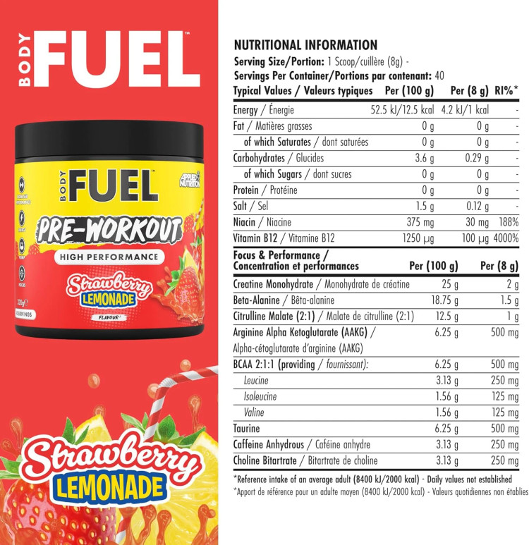 پمپ بادی فیول اپلاید نوتریشن | Applied Nutrition BodyFuel Pre-Workout