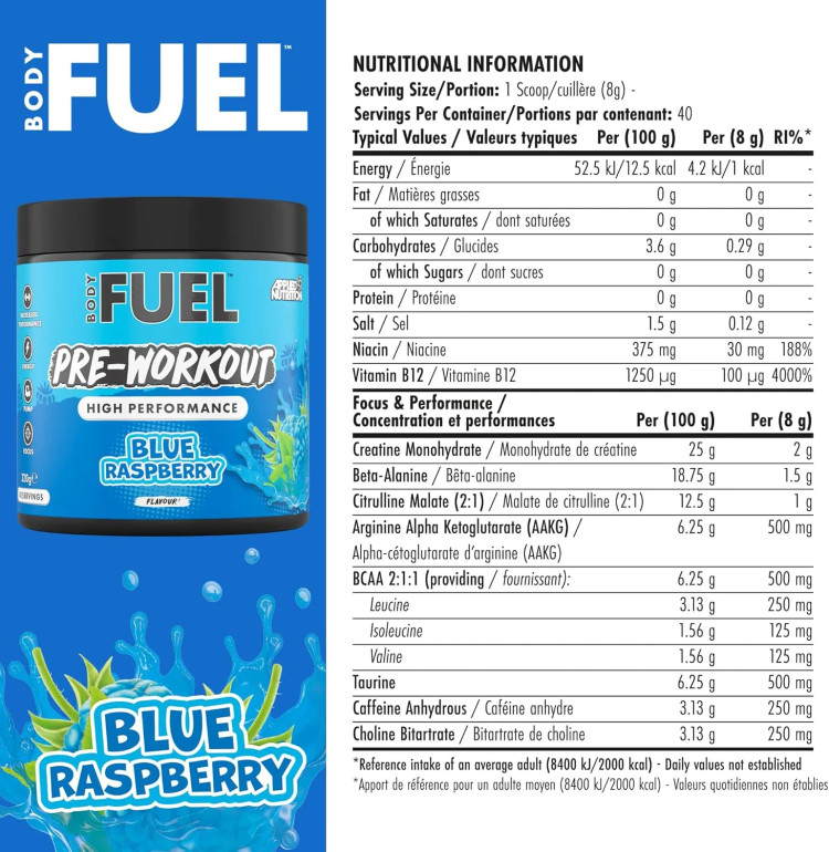 پمپ بادی فیول اپلاید نوتریشن | Applied Nutrition BodyFuel Pre-Workout