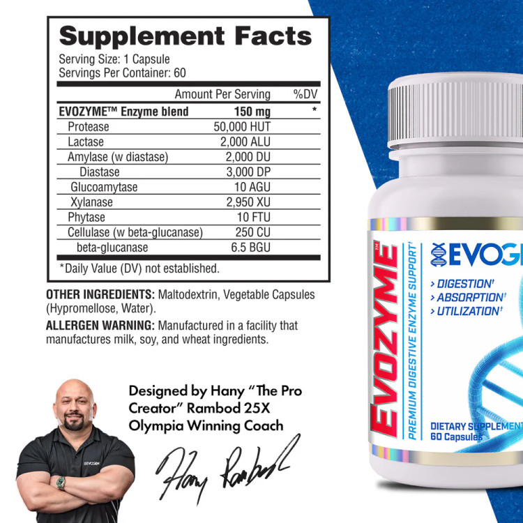 آنزیم های گوارشی EVOZYME ایوژن لاین آمریکا