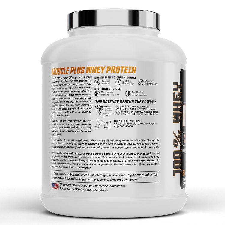 Muscle Plus Whey Blend – پروتئین وی ماسل پلاس نوتریشن مدل Whey Blend (2.27 کیلوگرم / 5 پوند)