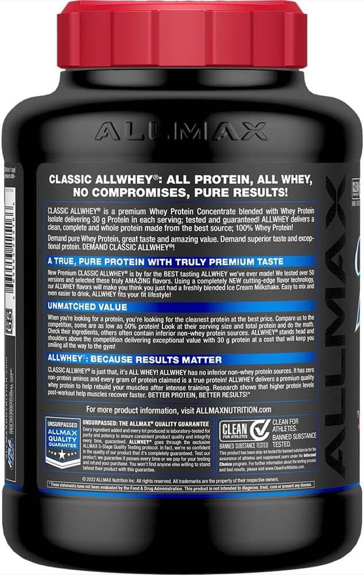 پروتئین وی آلمکس کلاسیک آل وی ۲.۲۷ کیلوگرم (ALLMAX Classic AllWhey 5lb)