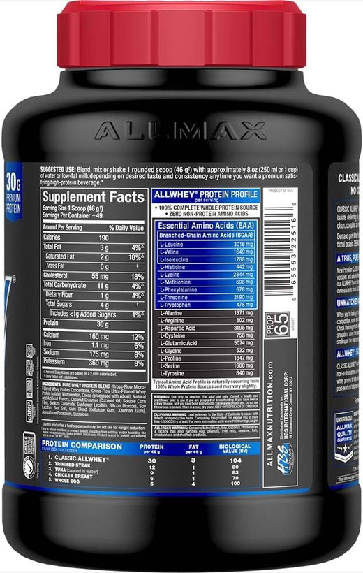 پروتئین وی آلمکس کلاسیک آل وی ۲.۲۷ کیلوگرم (ALLMAX Classic AllWhey 5lb)