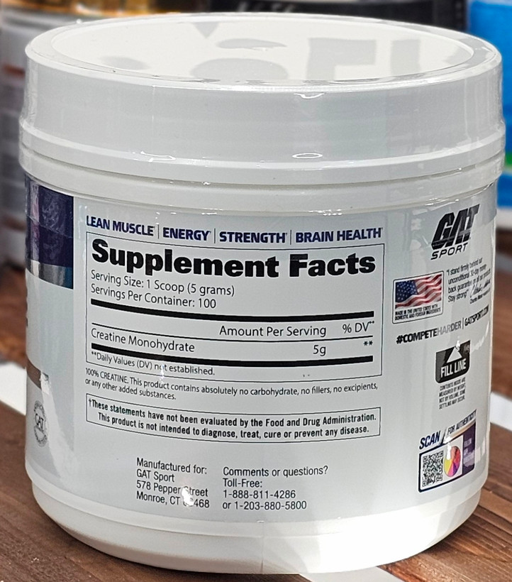 کراتین گت اسپورت ۵۰۰ گرم | GAT Sport Creatine Monohydrate